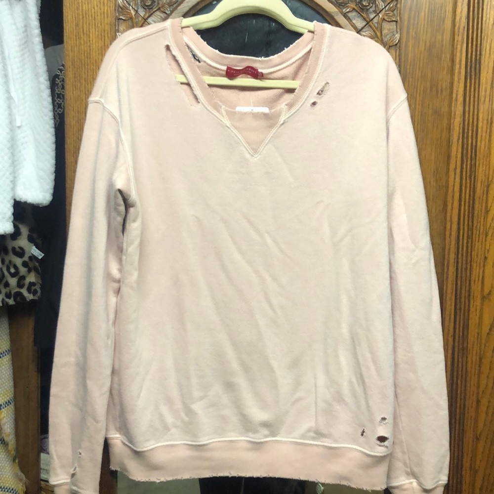 Distressed sweatshirt
